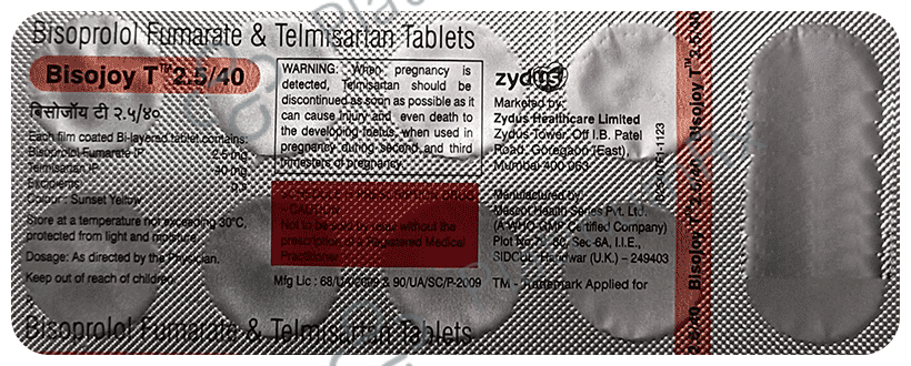 Bisojoy T 2.5/40mg Tablet 10s