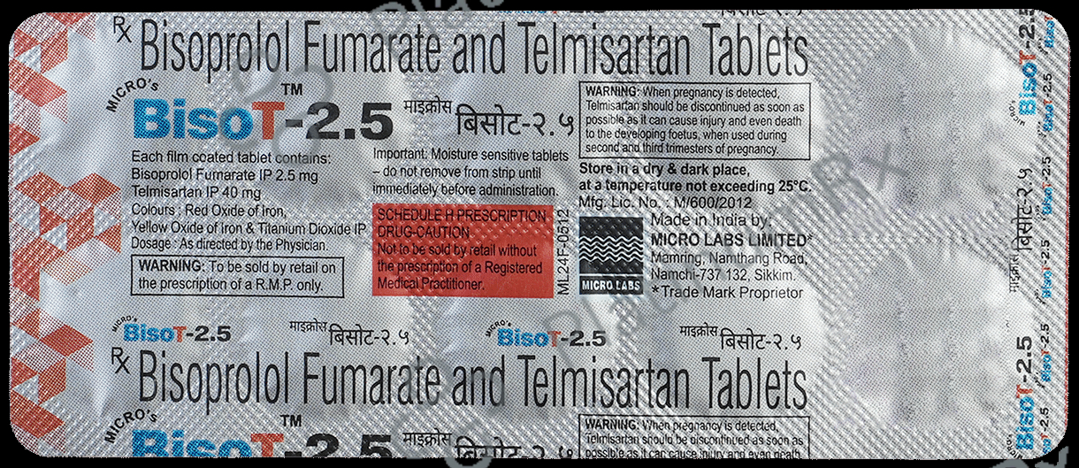Bisot 2.5/40mg Tablet 10s