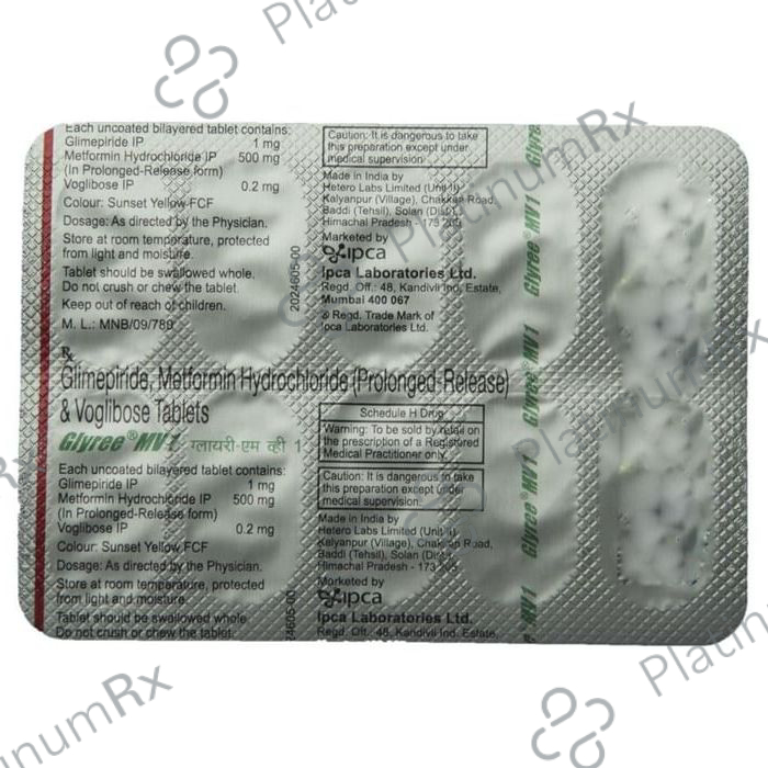 Glyree MV1 1/500/0.2mg Tablet PR 10s
