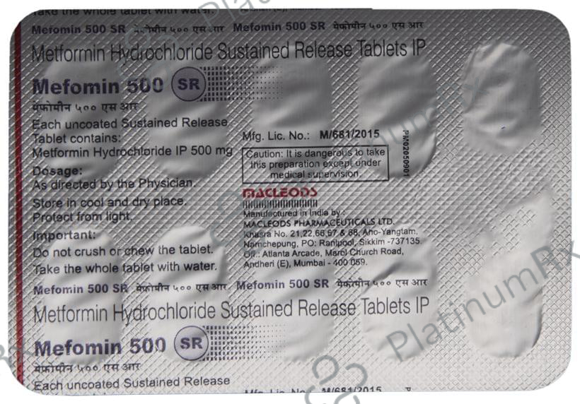 Mefomin 500mg SR Tablet 10s