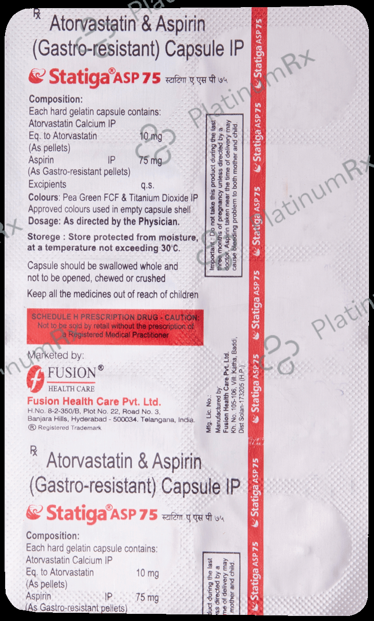 Statiga ASP 10/75mg Capsule 10s