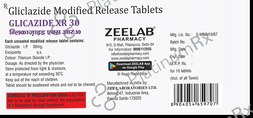 Glicazide XR 30 Tablet