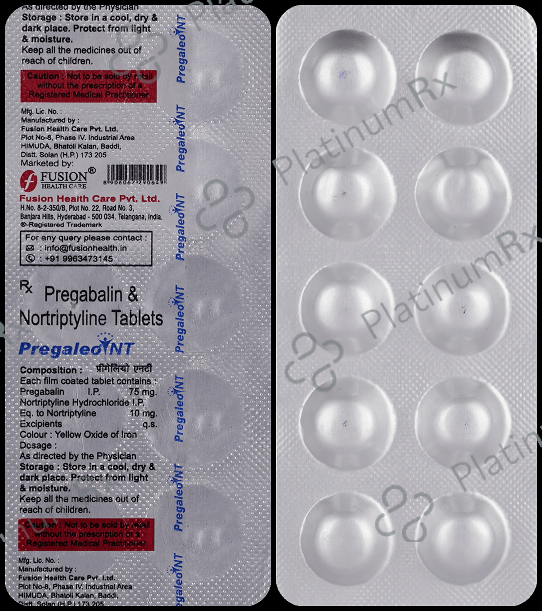 Pregaleo NT 75mg/10mg Tablet