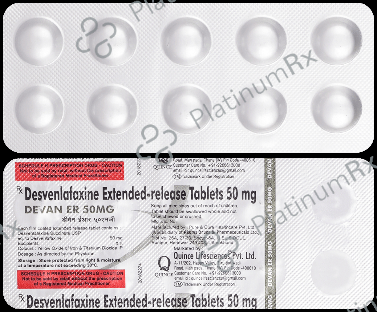 Devan 50mg Tablet ER