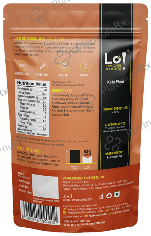 Lo! Foods Low Carb Keto Flour 1 kg