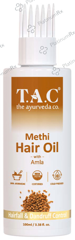 TAC The Ayurveda Co. Methi Hair Oil with Amla for Hairfall & Dandruff Control 100 ml