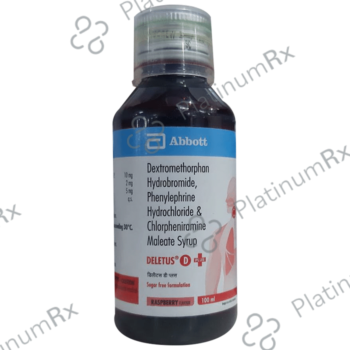 Deletus D Plus Syrup Raspberry Sugar Free