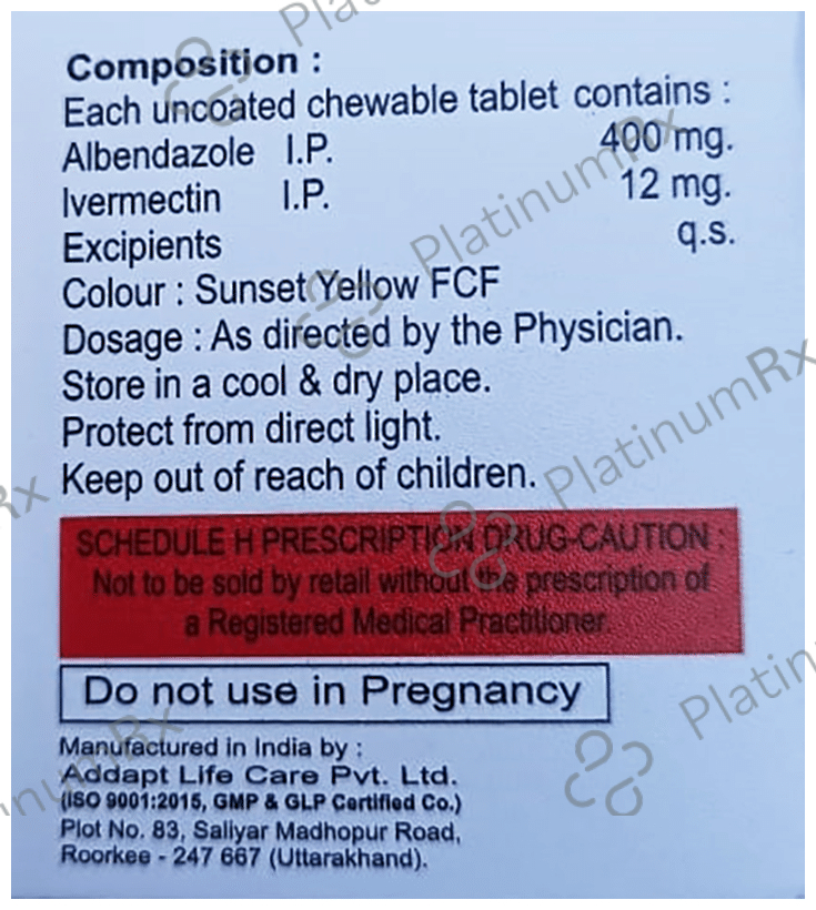 Alzap Chewable Tablet