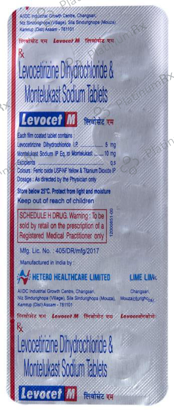 Levocet M 5/10mg Tablet 10s