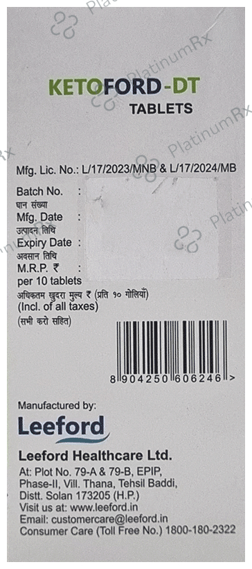 Ketoford 10mg Tablet DT 10s