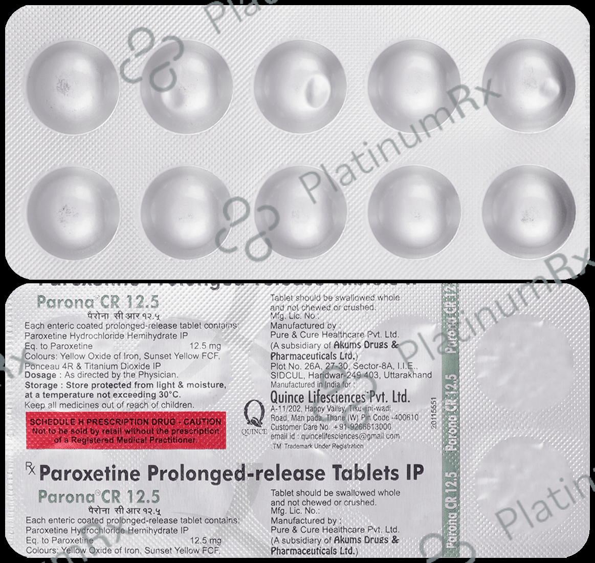 Parona CR 12.5 Tablet