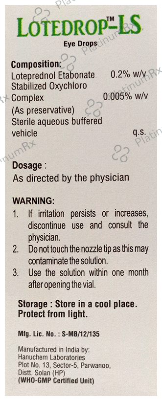 Lotedrop-LS Eye Drop BKC Free