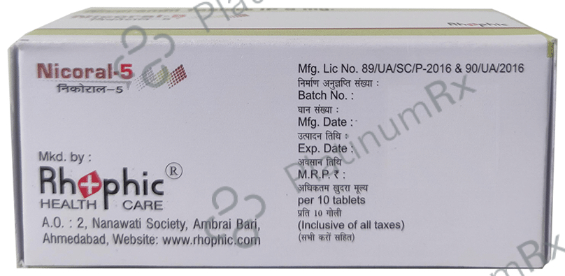 Nicoral 5 Tablet 10 Tablet Rhophic Health Care