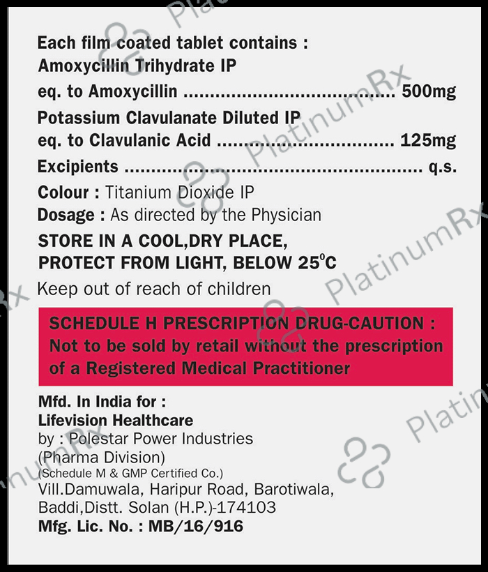 Amoxylab 625 Tablet