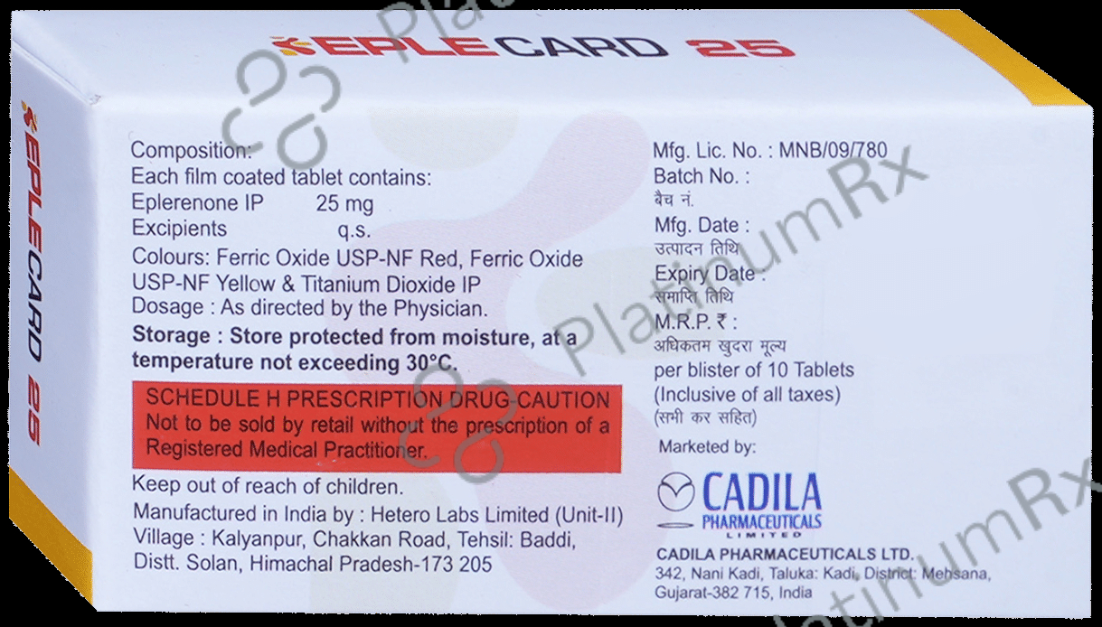 Eplecard 25mg Tablet