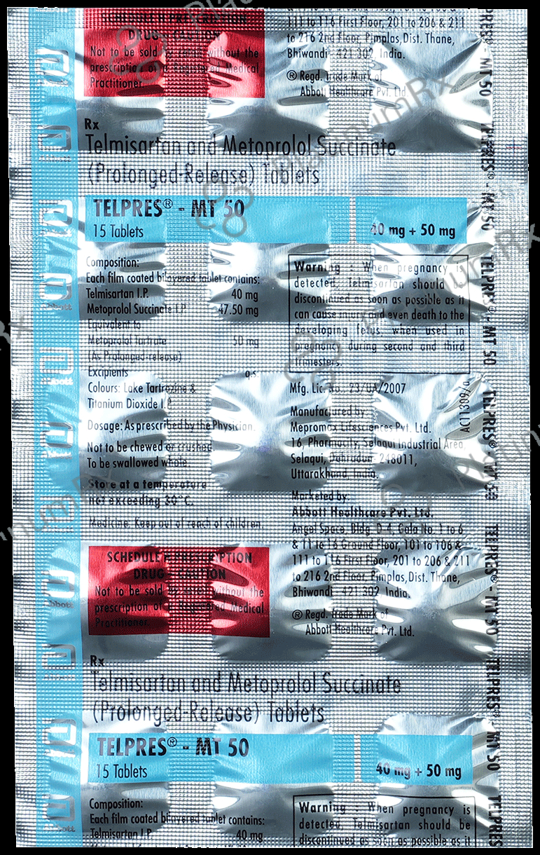 Telpres MT 47.5/40mg Tablet PR 15s