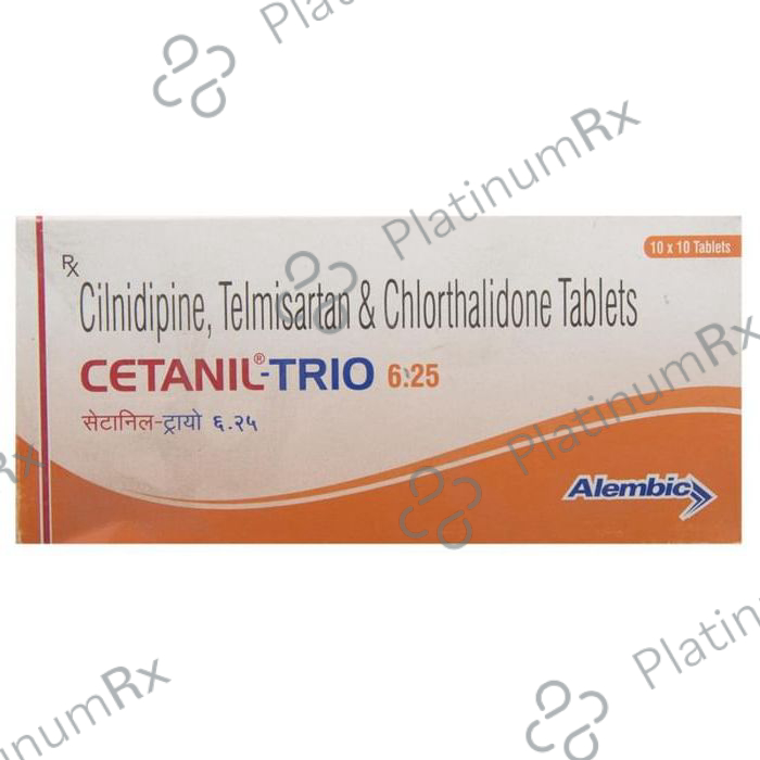 Cetanil Trio 6.25/10/40mg Tablet 10s