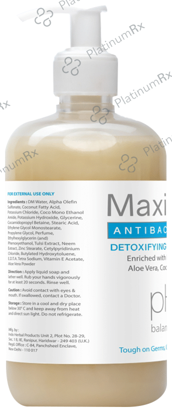 Maxisoft Antibacterial Detoxifying Handwash (500ml Each) 1 Bottle