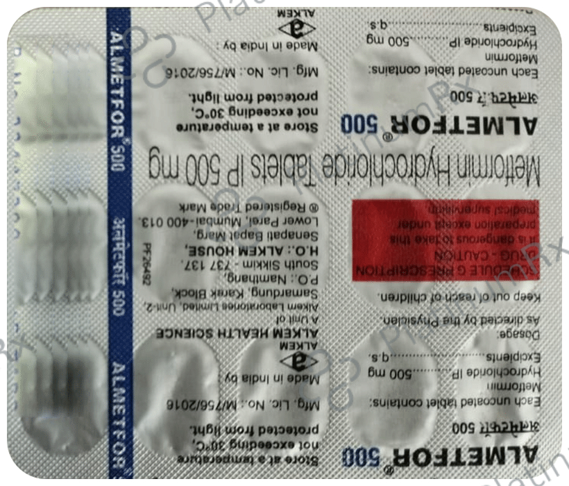 Almetfor 500mg Tablet 15 Tablet