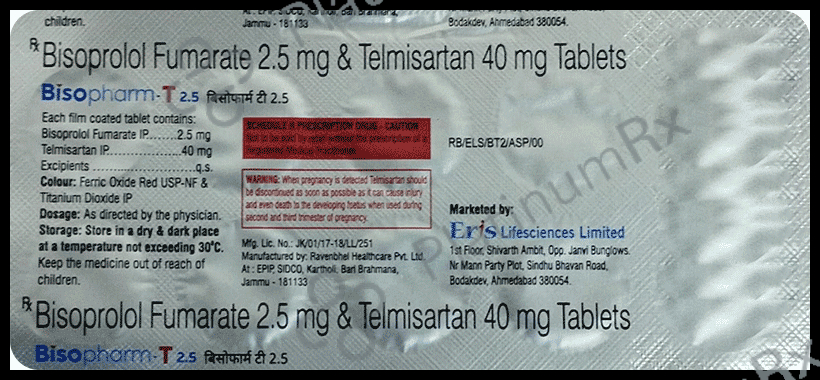 Bisopharm T 2.5/40mg Tablet 10s