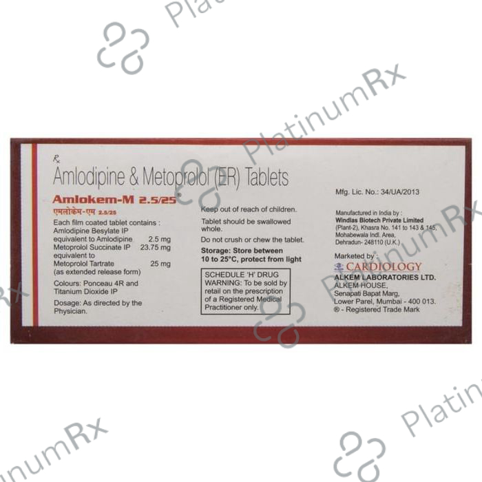 Amlokem M 2.5/25 Tablet