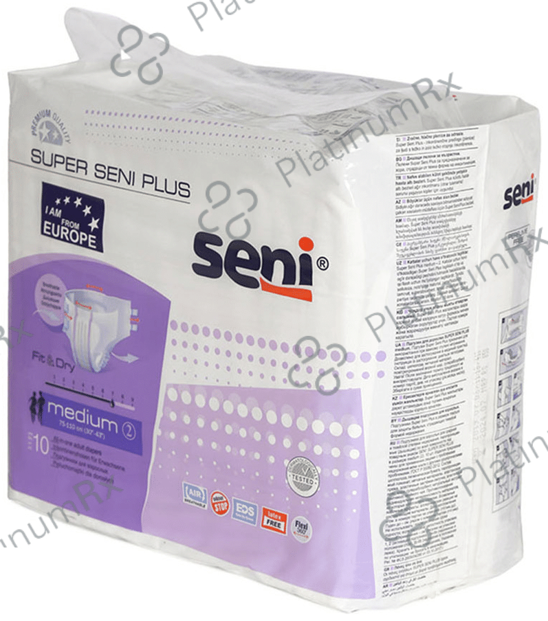 Super Seni Plus Unisex Adult Diaper Medium 10 diapers