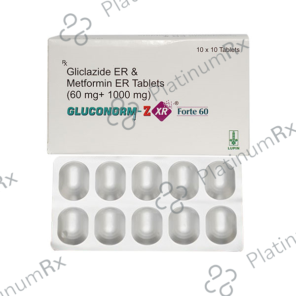 Gluconorm Z XR Forte 60/1000mg Tablet 10s
