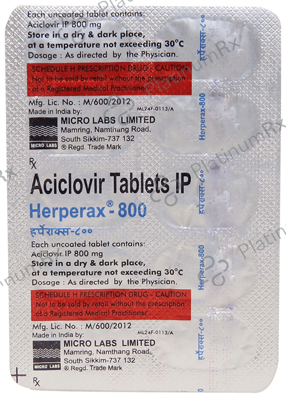 Herperax 800mg Tablet 10s