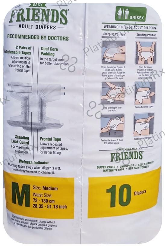 Friends Easy Adult Diaper Medium 10s
