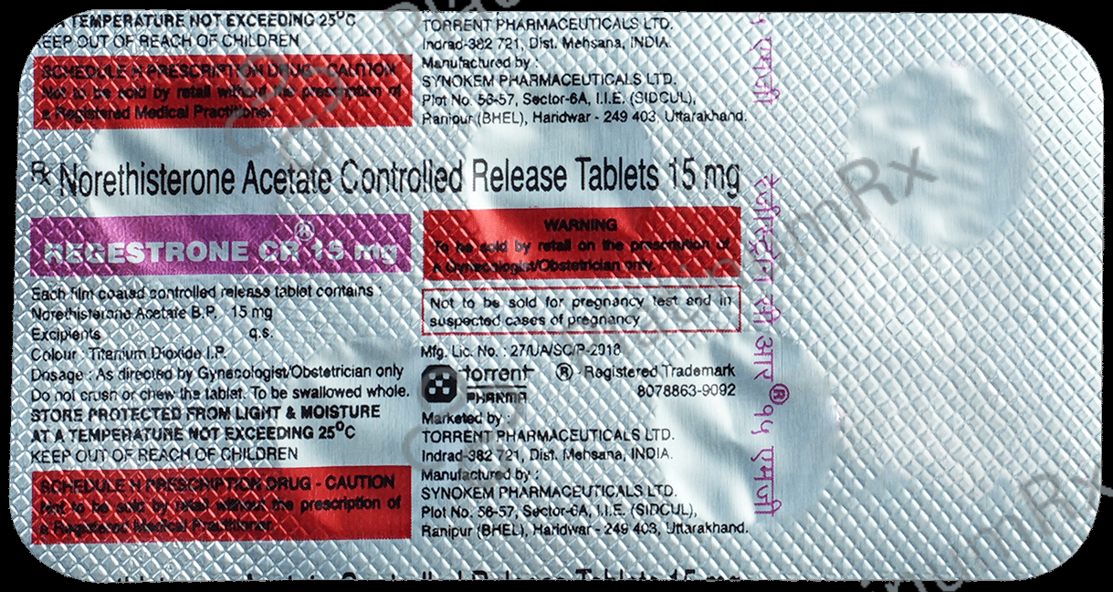Regestrone CR 15mg Tablet 5s