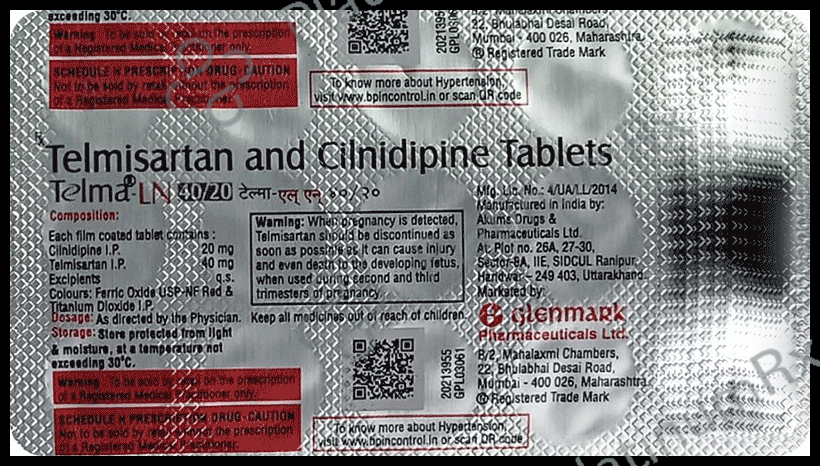 Telma-LN 20mg/40mg Tablet