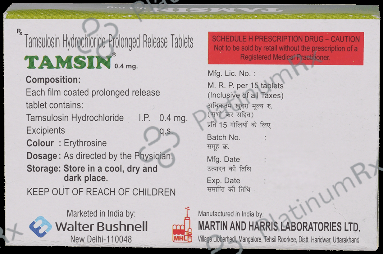 Tamsin 0.4mg Tablet PR