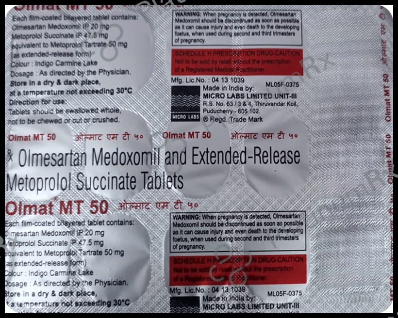 Olmat MT 50 47.5/20mg Tablet ER 15s