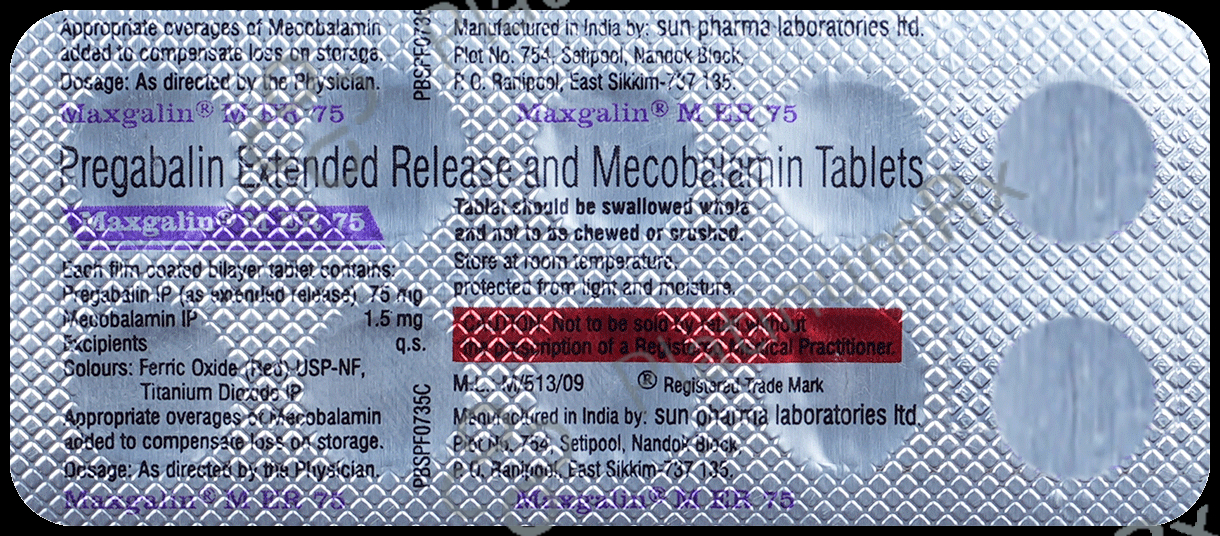 Maxgalin M ER 75 Tablet