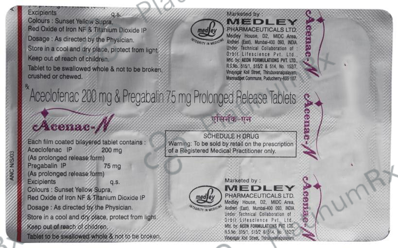 Acenac-N Tablet PR