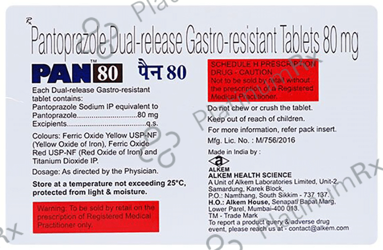PAN 80mg Tablet 15s