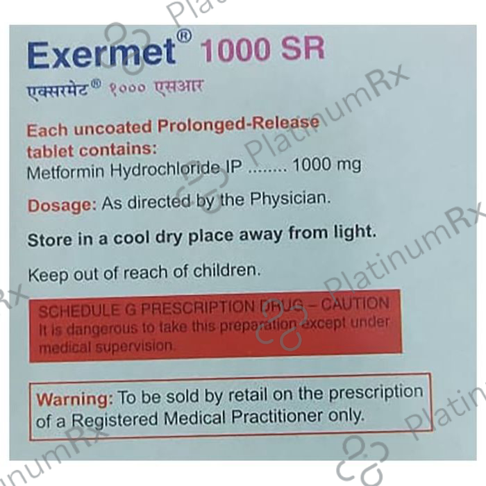 Exermet 1000mg Tablet SR 15s
