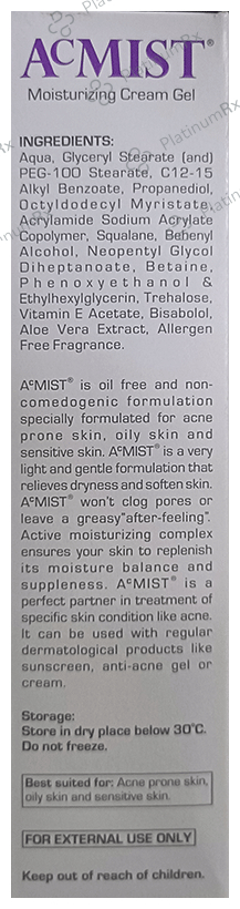 Acmist Moisturising Gel 100gm