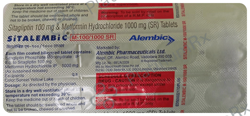 Sitalembic M 100/1000 SR Tablet