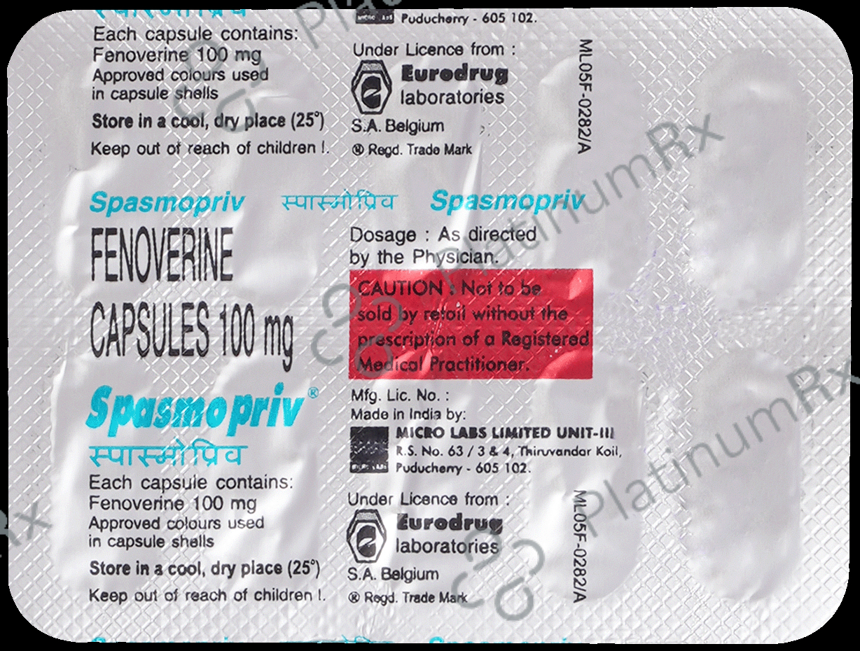 Spasmopriv 100mg Capsule 10s
