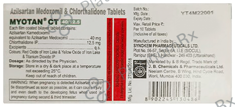 Myotan CT 40/12.5 Tablet 10s
