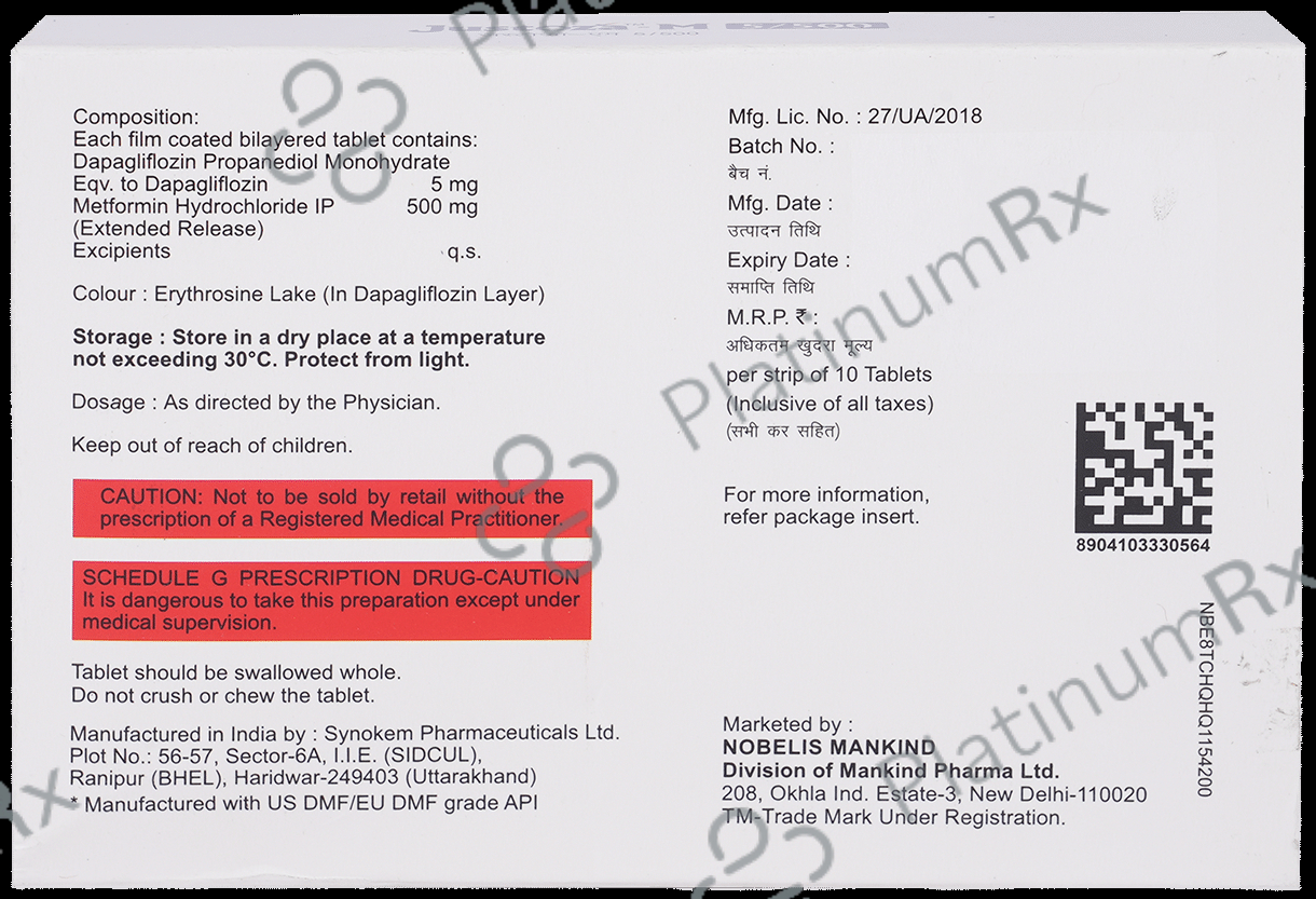 Justoza M 5/500mg Tablet ER 10s