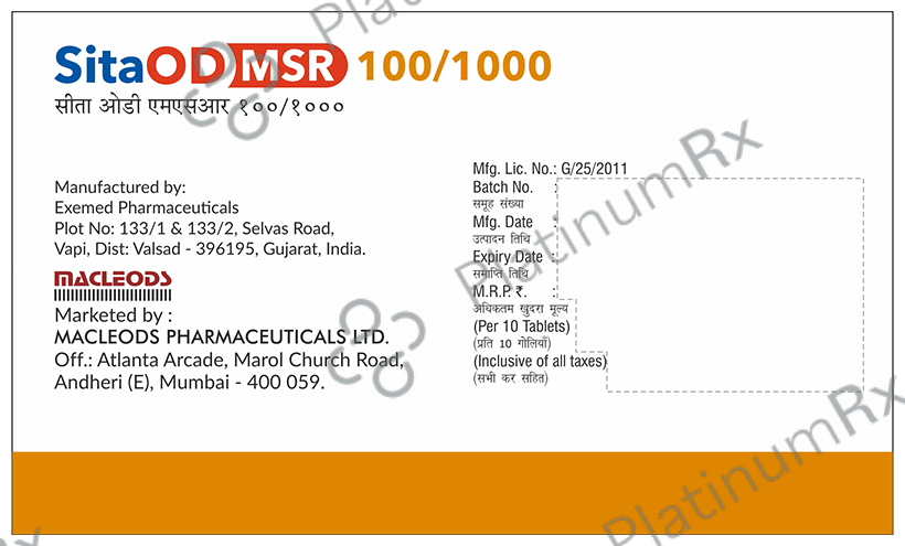 Sita OD MSR 100/1000 Tablet ER