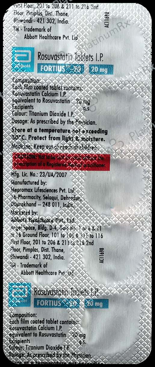 Fortius 20mg Tablet 10s
