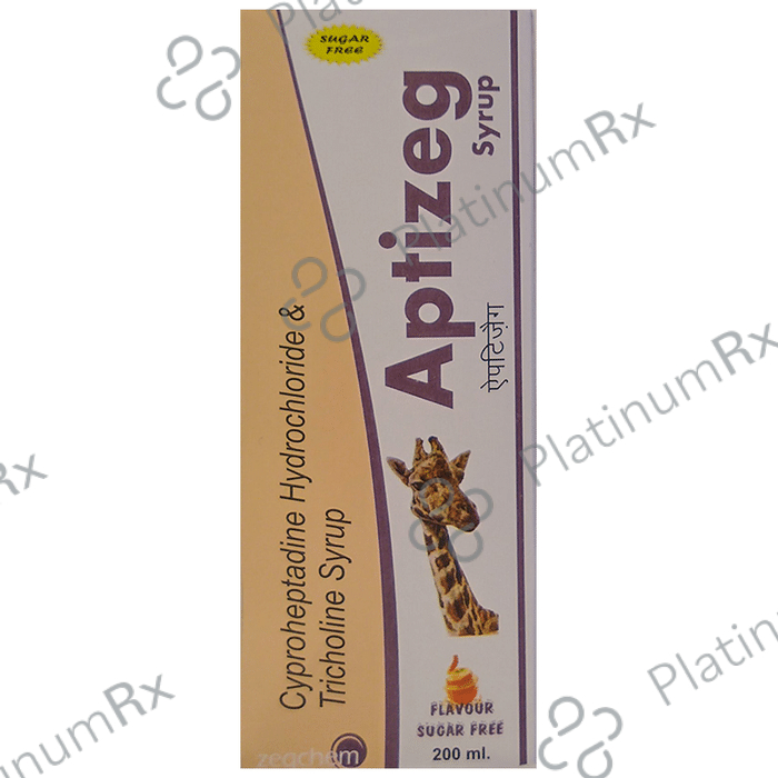 Aptizeg Syrup Orange Sugar Free