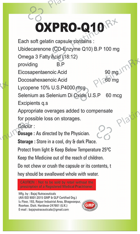 Oxpro-Q10 Softgel Capsule