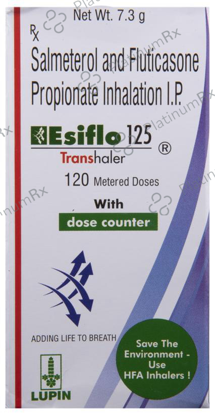 Esiflo Hfa 125/25mcg Transhaler 120MDI