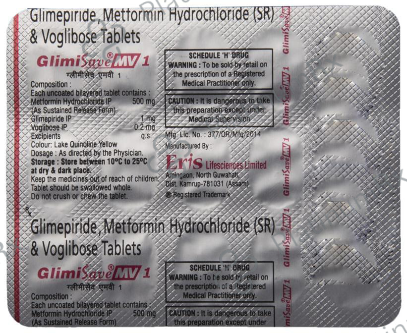 Glimisave MV 1/500/0.2mg Tab SR 15s