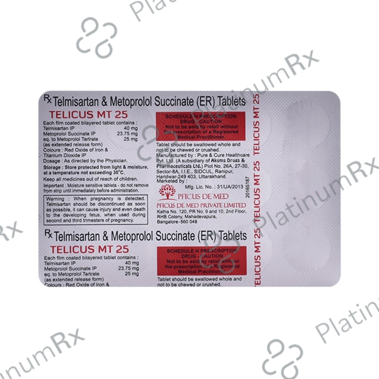 Telicus MT 25/40mg Tablet ER 15s