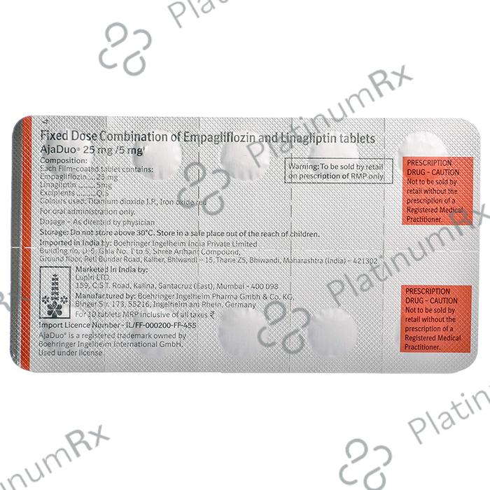 Ajaduo 25/5mg Tablet 10s